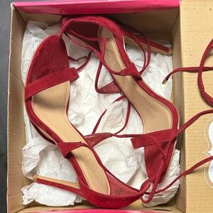 Charlotte Russe Burgundy Strappy Heels